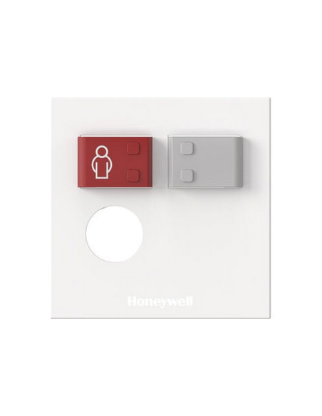 88885B3 Plaque de propreté pour unité de lit avec prise DIN7, boutons rouge et gris