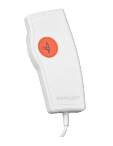 AR01673 – 127.5600 Manipulateur simple avec bouton d'appel rouge et câble de 3m fiche arrachable - antimicrobien