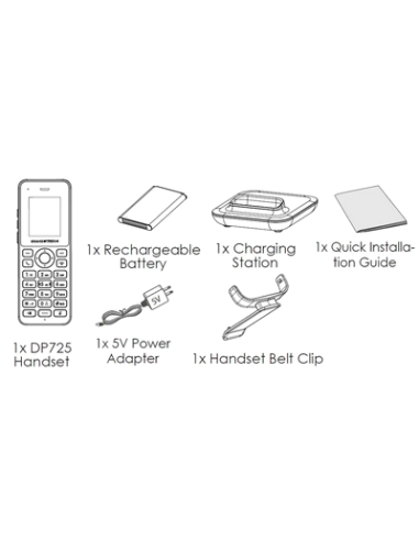 DP725 Téléphone DECT DP725 1500mAh 128x160 20 SIP