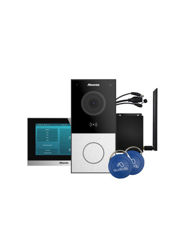 IDA-4G   PACK VILLA 4G CONNECTE E12S + UN MONITEUR 7' C313W, ALIM, 2 BADGES & APP. 5ANS