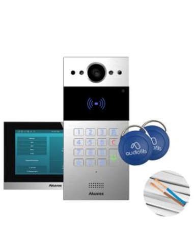 NEPTUNE-2K  PACK VILLA 2 FILS SIP R20K-2 + UN MONITEUR 7' C313W-2, ALIMDIN48-AKX, 2 BADGES