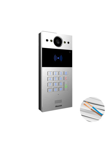 R20K-S-2   VIDEOPHONE SIP 2 FILS 1 BOUTON LECTEUR DE CARTE CLAVIER.  CAM 2MP ANGLE 110°.