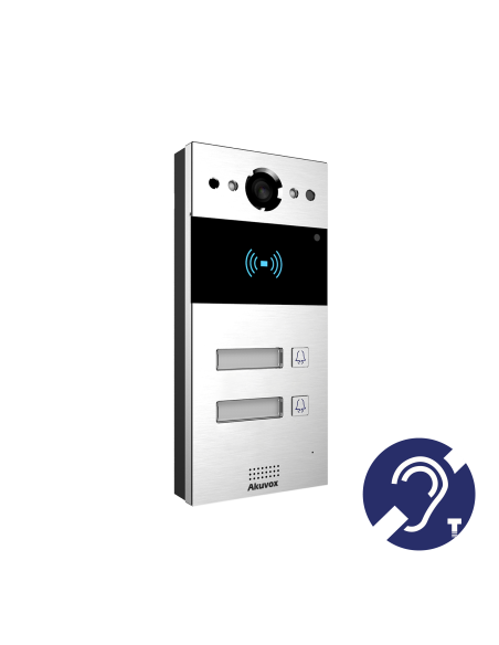 R20B-S-2BIM  INTERPHONE VIDEO SIP PMR BOUCLE 2 BP CAM 2MP 110° LECTEUR 2 RELAIS. SAILLIE