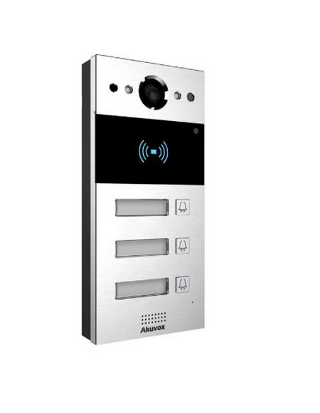 R20B-S-3  INTERPHONE VIDEO SIP 3 BP CAM 2MP 110° LECTEUR 2 RELAIS. SAILLIE