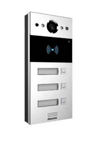 R20B-S-3BIM  INTERPHONE VIDEO SIP PMR BOUCLE 3 BP CAM 2MP 110° LECTEUR 2 RELAIS. SAILLIE