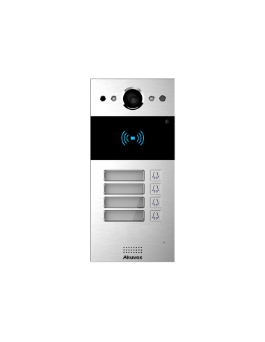R20B-S-4  INTERPHONE VIDEO SIP 4 BP CAM 2MP 110° LECTEUR 2 RELAIS. SAILLIE