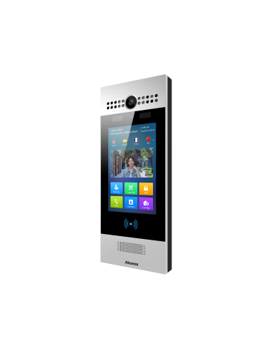 R29S  VISIOPHONE SIP TACTILE 7'+RECO+CODE CAM 2MP 120° LECTEUR QR CODE 2 RELAIS. IK06