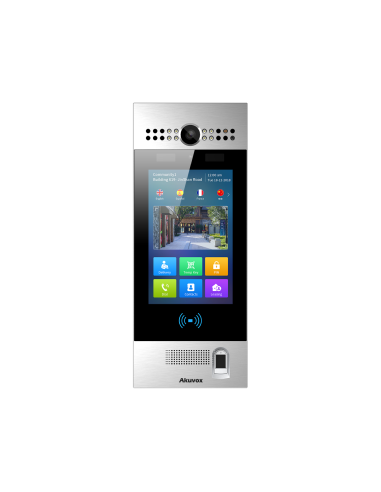 R29CT  VISIOPHONE IP 2MP BIOMETRIQUE TACT. 7'+BLE+RECO+CODE LECTEUR+QRCODE 2 RELAIS IK6