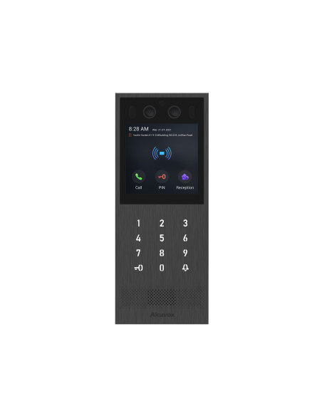 X912S   VISIOPHONE IP 2MP 125° TACT. 4'+BLE+RECO+CODE LECTEUR+QRCODE IK10 INOXYDABLE