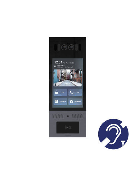 X915S-BIM  VISIOPHONE IP BIM TACT. 8'+BLE+RECO+CODE CAM 5MP 120° LECTEUR QR CODE  IK10