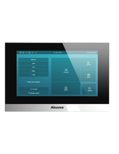 C313W   MONITEUR INTERIEUR SIP AVEC ECRAN 7'' ET WIFI (VERSION LINUX), FAÇADE PLASTIQUE