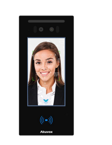 A05S  CONTROLE D'ACCES RECONNAISSANCE FACIALE OU QR CODE AVEC ECRAN 5' CAM 2MP. LECTEUR DE CARTE.