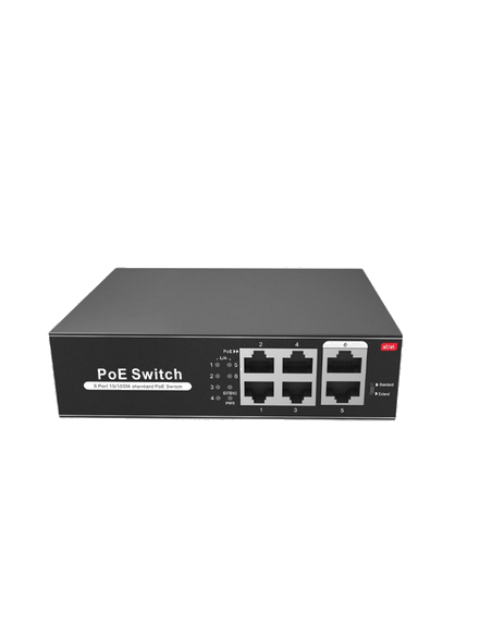 POE4+  SWITCH RESEAU POE+ 6 PORTS DONT 4 POE+. 65W