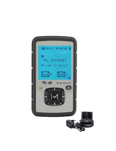 AR02192- Émetteur récepteur POCSAG GPS & BT avec clip ceinture BIRDY SLIM-IOT  + AR00025 ( chargeur )