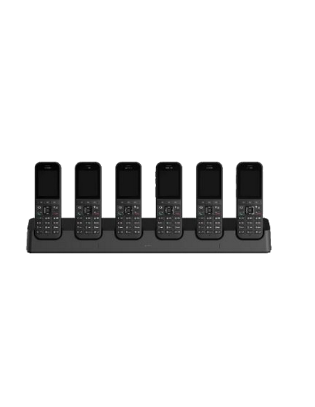 72685601  Chargeur multiple 6x pour tous les combinés DECT de la série S. N'inclut pas le bloc d'alimentation 72687100