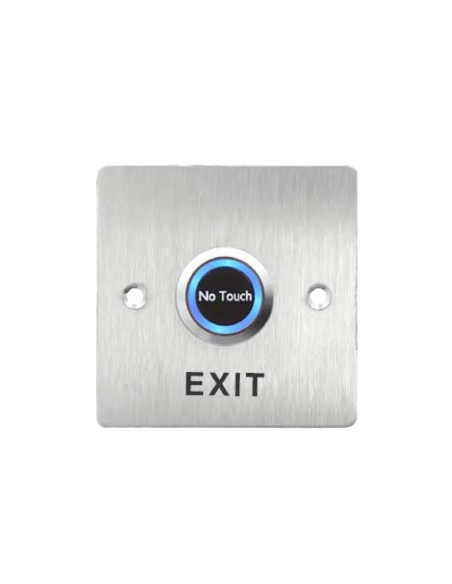 BP-E17-86  BOUTON DE SORTIE TACTILE "PORTE" AVEC LED SUR PLAQUE INOX 86