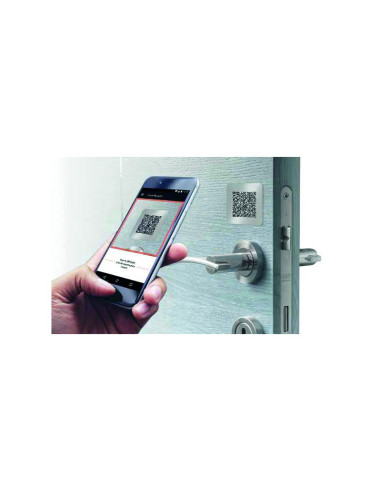 VAQRCODE - PLAQUE PLASTIQUE AC QRCODE (CODE A FIXER SUR PORTE) 50x50mm