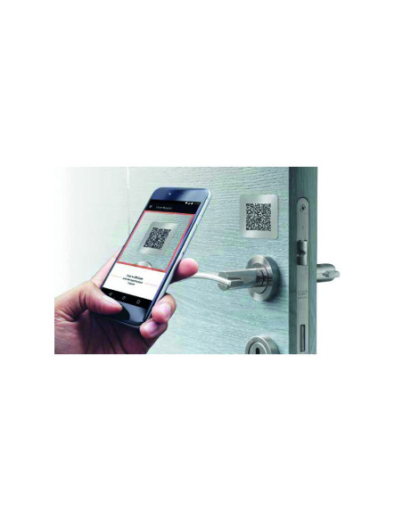 VAQRCODE - PLAQUE PLASTIQUE AC QRCODE (CODE A FIXER SUR PORTE) 50x50mm