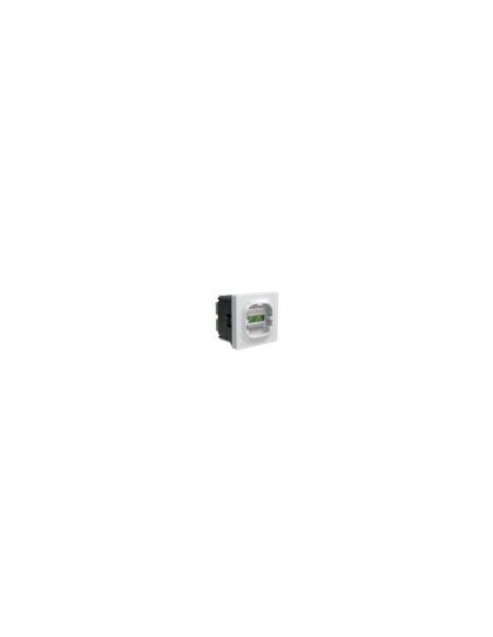 Prise simple intelligente magnétique pour encastrement en bandeau tête de lit 45 X 45 mm.
