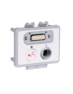 EZ.127.7990S - Bloc d’appel 2 prises, Sub-D, mini-DIN, blanc, MSU