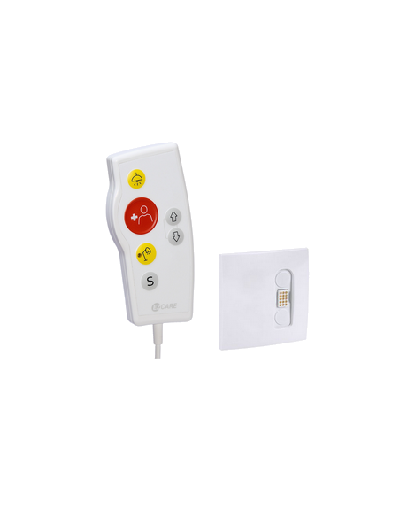 PR125.5920 KIT EZ.128.5640 Manipulateur, appel, 2 éclairages, service, 2 VR, magnétique + EZ.128.7500S Bloc prise, magnétique