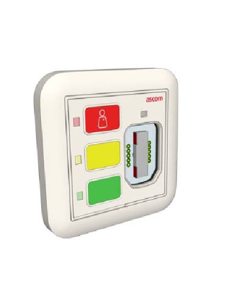 NUBM3SBP-HE Unité d'appel 3 boutons passive rétro-éclairées avec prise magnétique et relais