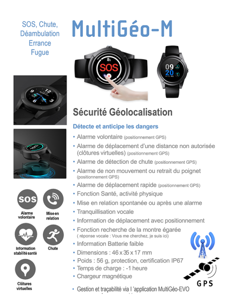 CRW-MULTIGEO-M mini émetteur de geolocalisation Type Montre